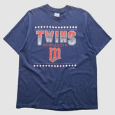 Minnesota Twins Hanes 1993 T-Shirt - Blue Vintage