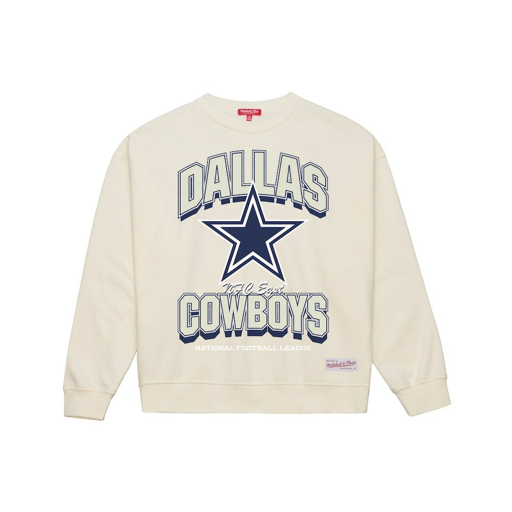 Dallas Cowboys Women's Tonal Arch Sweatshirt - Cream sale
