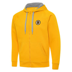 Boston Bruins Antigua Victory Full-Zip Hoodie Gold