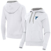 St. Louis Blues Antigua Women's Victory Full-Zip Hoodie White