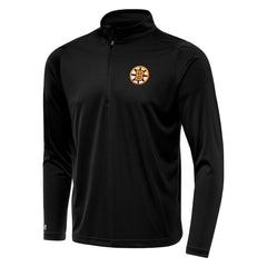 Boston Bruins Antigua Tribute Lightweight Quarter-Zip Pullover Black