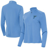St. Louis Blues Antigua Women's Tribute Half-Zip Pullover Blue