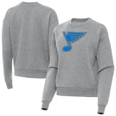 St. Louis Blues Antigua Women's Victory Pullover Sweatshirt Heather Gray