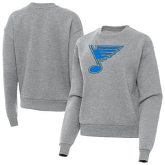 St. Louis Blues Antigua Women's Victory Pullover Sweatshirt Heather Gray