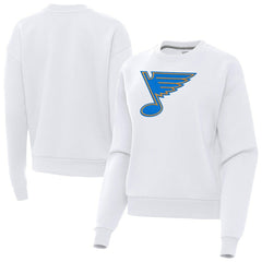 St. Louis Blues Antigua Women's Victory Pullover Sweatshirt White