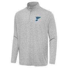 St. Louis Blues Antigua Hunk Lightweight Quarter-Zip Pullover Heather Gray