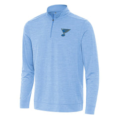 St. Louis Blues Antigua Bright Quarter-Zip Pullover Heather Blue