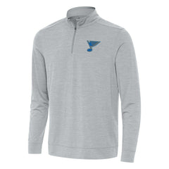 St. Louis Blues Antigua Bright Quarter-Zip Pullover Heather Gray