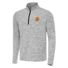 Boston Bruins Antigua Cause Quarter-Zip Jacket Black