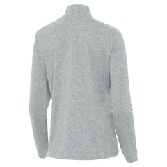Boston Bruins Antigua Mentor Long Sleeve Quarter-Zip Mock Polo Heather Gray