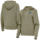 St. Louis Blues Antigua Women's Justice Pullover Hoodie Olive