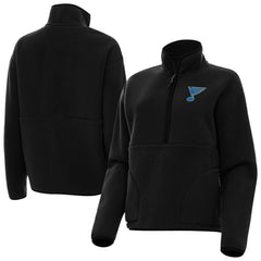 St. Louis Blues Antigua Women's Figure Half-Zip Pullover Black