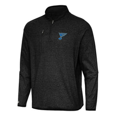St. Louis Blues Antigua Certain Tri-Blend Quarter-Zip Top Heather Black