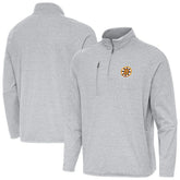 Boston Bruins Antigua Certain Tri-Blend Quarter-Zip Top Heather Gray