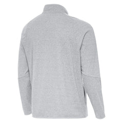 Boston Bruins Antigua Certain Tri-Blend Quarter-Zip Top Heather Gray