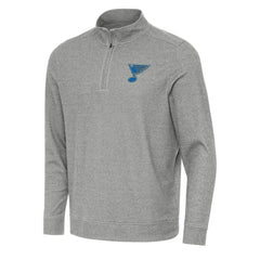 St. Louis Blues Antigua Subtle Quarter-Zip Sweatshirt Heather Black