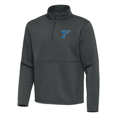 St. Louis Blues Antigua Twist Quarter-Zip Pullover Jacket Pewter