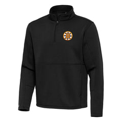 Boston Bruins Antigua Twist Quarter-Zip Pullover Jacket Black