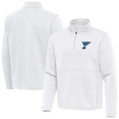 St. Louis Blues Antigua Twist Quarter-Zip Pullover Jacket White