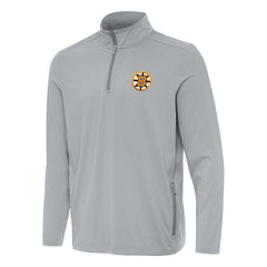 Boston Bruins Antigua Perilous Quarter-Zip Sweatshirt Gray