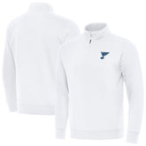 St. Louis Blues Antigua Victory Quarter-Zip Pullover Top White