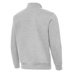 Boston Bruins Antigua Victory Quarter-Zip Pullover Top Heather Gray