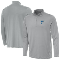 St. Louis Blues Antigua Reprocess Quarter-Zip Pullover Gray