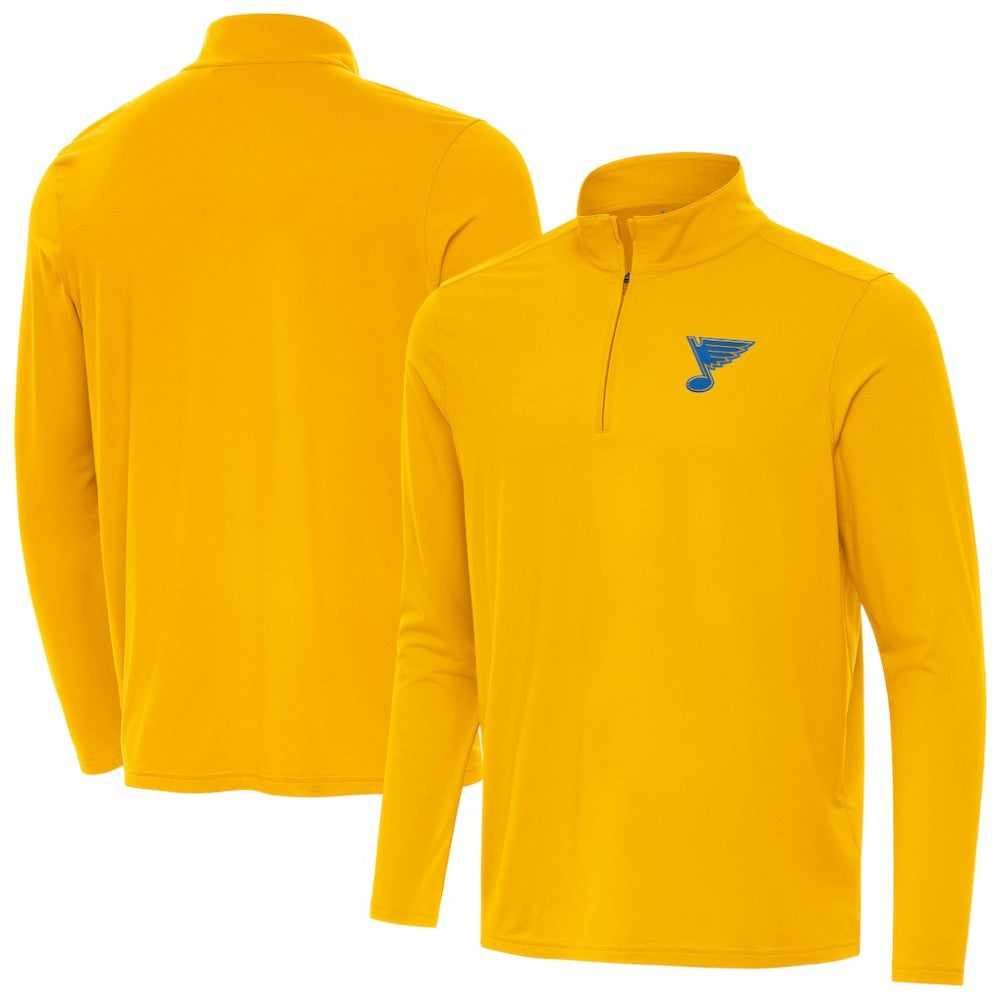 St. Louis Blues Antigua Intent Quarter-Zip Top Gold