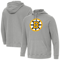 Boston Bruins Antigua Cloud Pullover Hoodie Heather Gray