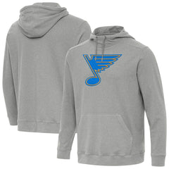 St. Louis Blues Antigua Cloud Pullover Hoodie Heather Gray