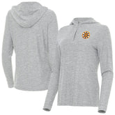 Boston Bruins Antigua Women's Daybreak Quarter-Zip Hoodie Heather Gray