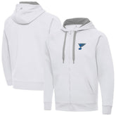St. Louis Blues Antigua Victory Full-Zip Hoodie White
