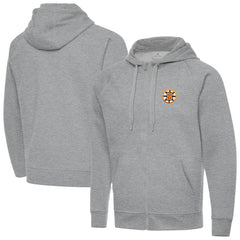 Boston Bruins Antigua Victory Full-Zip Hoodie Heather Gray