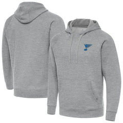 St. Louis Blues Antigua Victory Pullover Hoodie Heather Gray