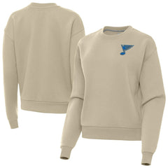 St. Louis Blues Antigua Women's Victory Pullover Sweatshirt Khaki