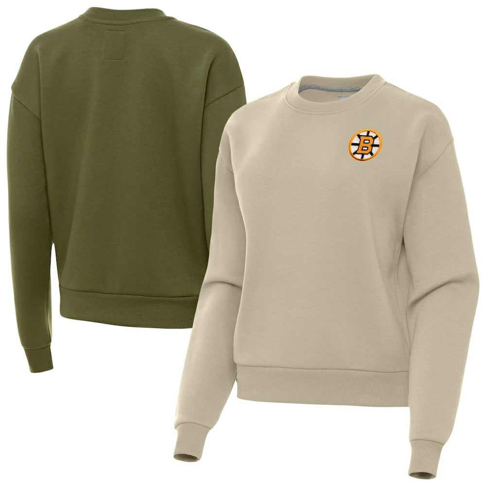 Boston Bruins Antigua Women's Victory Pullover Sweatshirt Olive