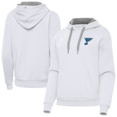 St. Louis Blues Antigua Women's Victory Pullover Hoodie White