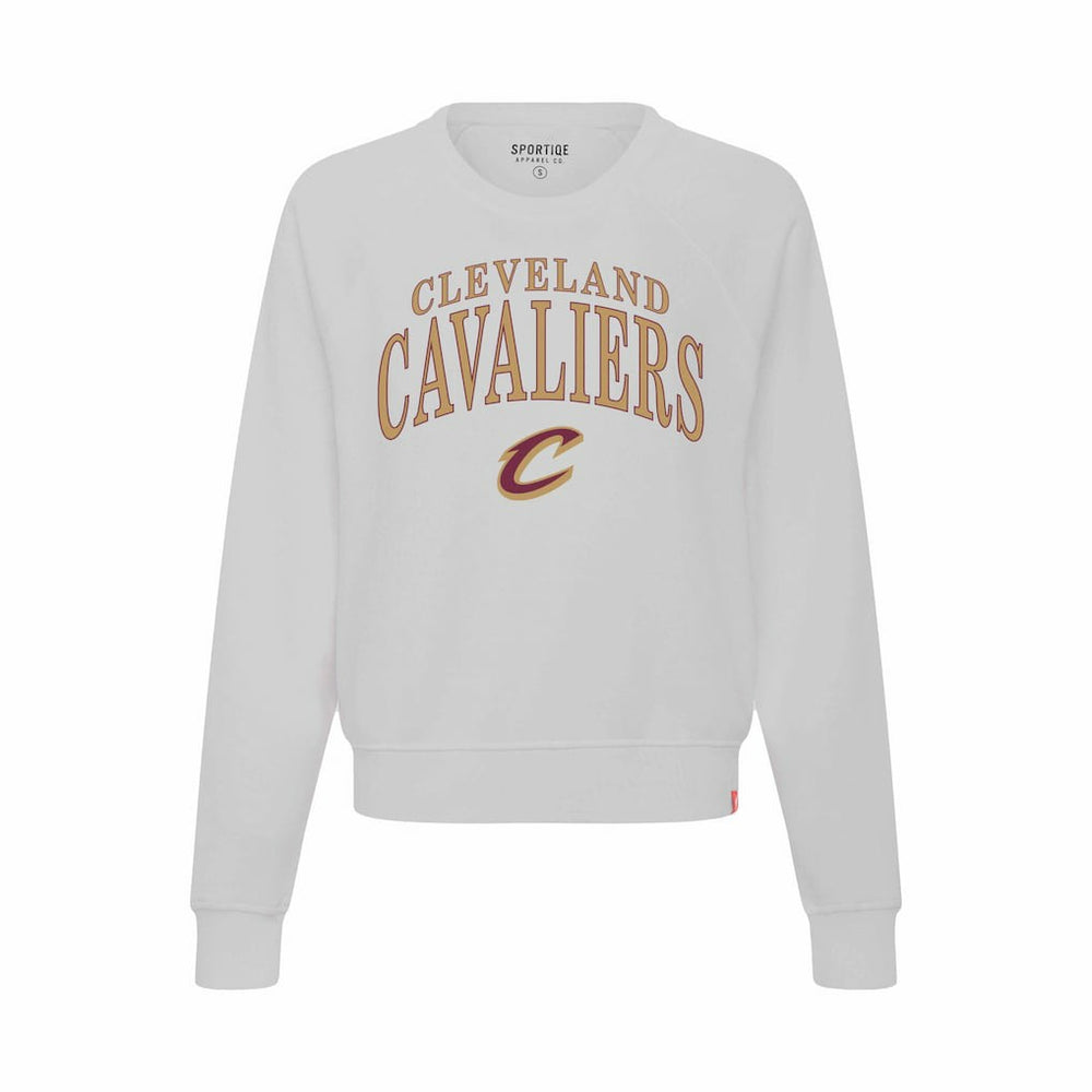 Cleveland Cavaliers Sportiqe Women's Genuine Issue Collection Ashlyn Cropped Sweatshirt sale - Gray on sale