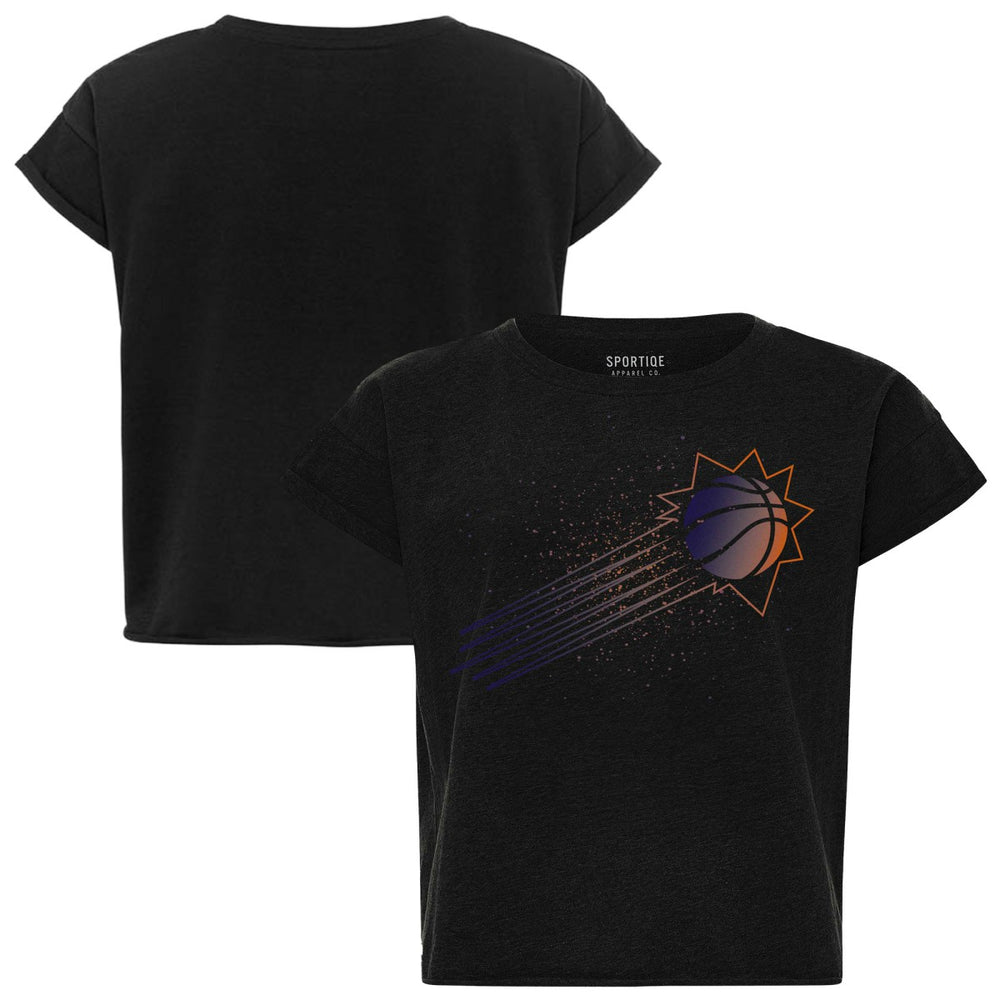 Phoenix Suns Sportiqe Women's Cropped Genuine Issue Collection Alana T-Shirt - Black online