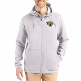 Jacksonville Jaguars Cutter & Buck Roam Epic Comfort Recycled Full-Zip Hoodie Jacket - Gray sale