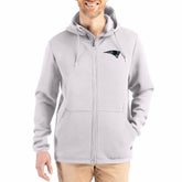 New England Patriots Cutter & Buck Roam Epic Comfort Recycled Full-Zip Hoodie Jacket - Gray cheap
