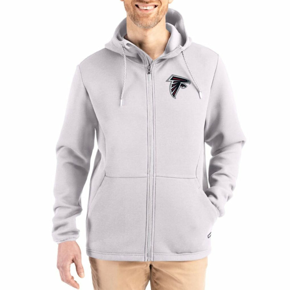 Atlanta Falcons Cutter & Buck Roam Epic Comfort Recycled Full-Zip Hoodie Jacket - Gray discount