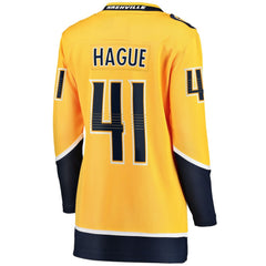 Nicolas Hague Nashville Predators Fanatics Women's Home Breakaway Jersey Gold