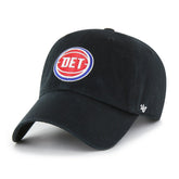 Detroit Pistons '47 Core Logo Clean Up Adjustable Hat sale - Black | 47 brand shop