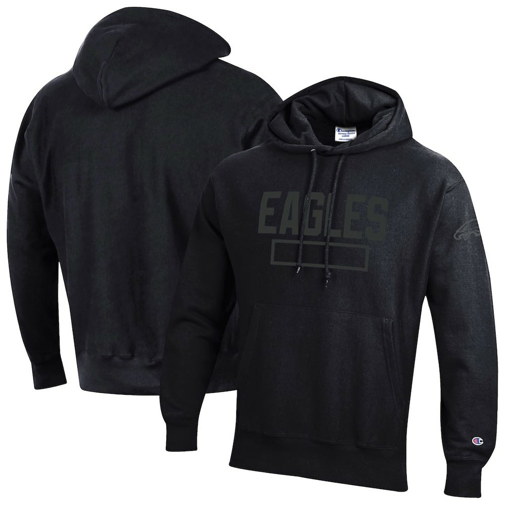 Philadelphia Eagles Champion Tonal Reverse Weave Fleece Hoodie - Black discount