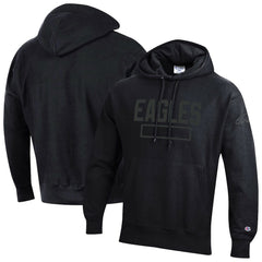 Philadelphia Eagles Champion Tonal Reverse Weave Fleece Hoodie - Black discount