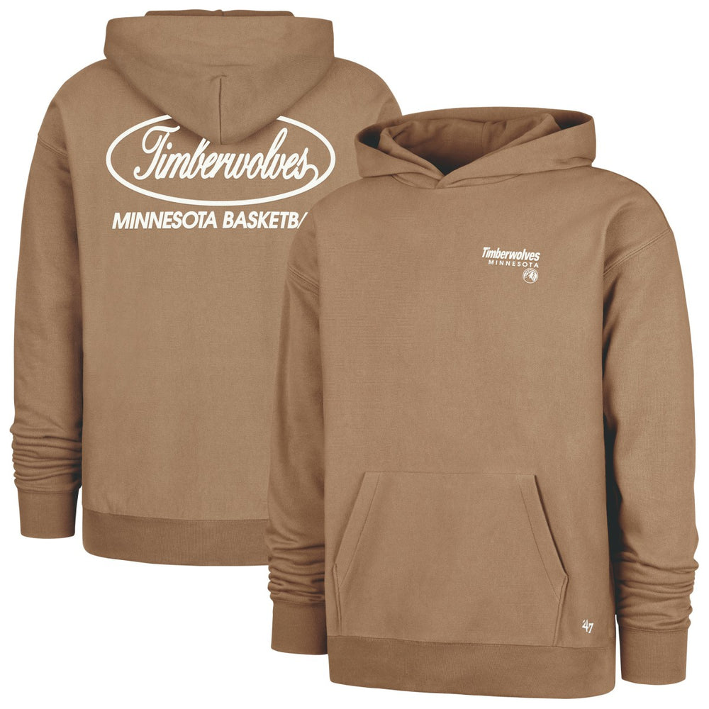 Minnesota Timberwolves '47 Triple Double Foundation Premium Hoodie Sweatshirt - Khaki | 47 brand outlet