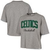 Boston Celtics '47 Women's Pivot Drop Needle Cropped T-Shirt - Gray | 47 brand for sale