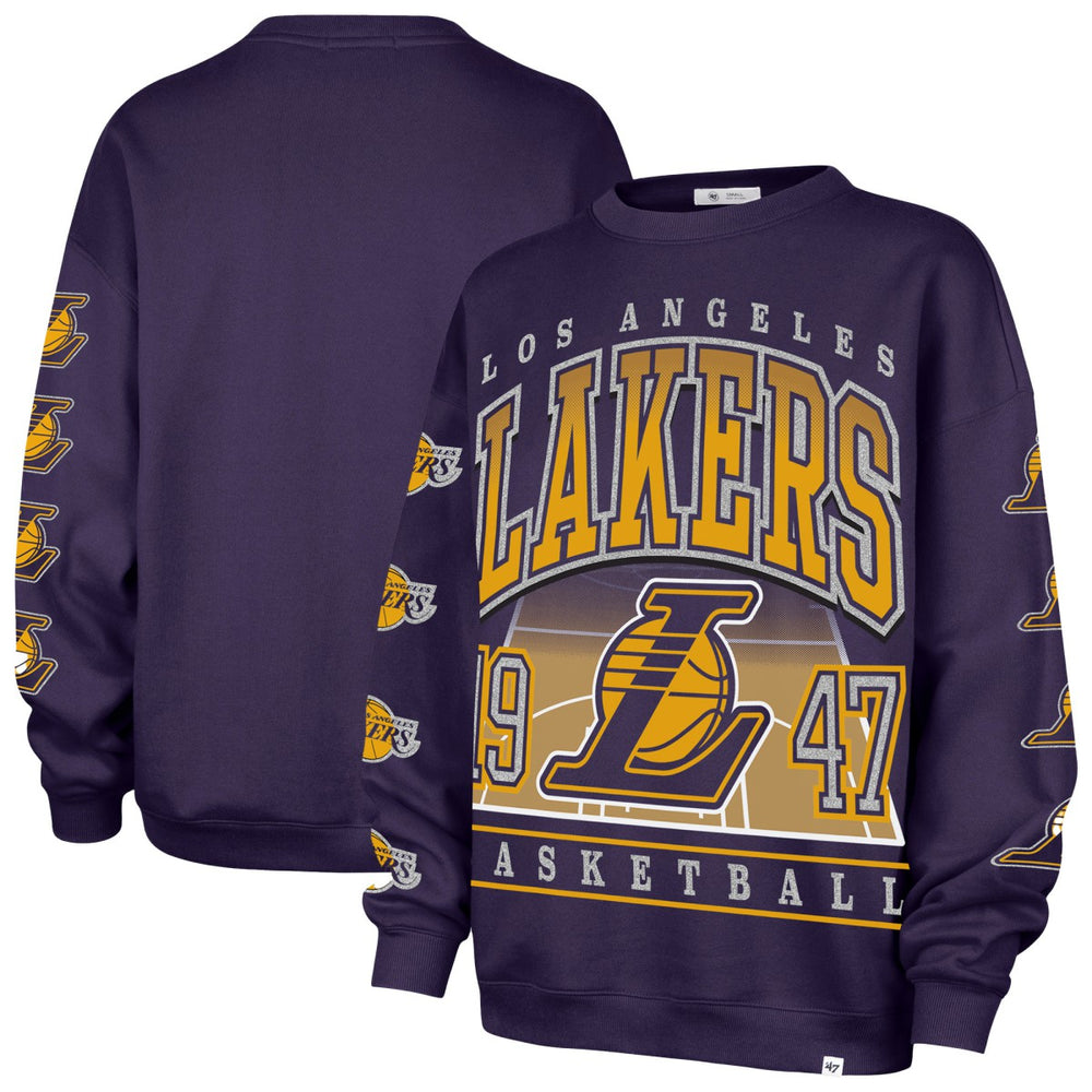 Los Angeles Lakers '47 Women's Go Big Oversized Sweatshirt - Purple | 47 brand discount