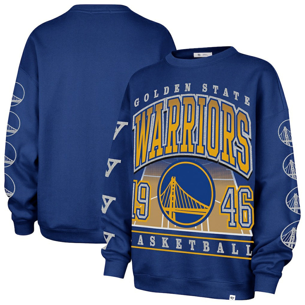 Golden State Warriors '47 Women's Go Big Oversized Sweatshirt sale - Royal | 47 brand for sale